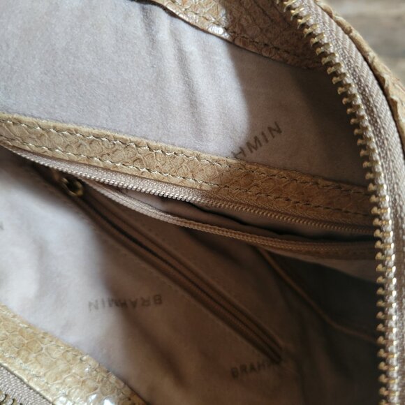 Brahmin Shoulder Luxury Handbag - Mint Condition - Cream‎ Color - Picture 5 of 14